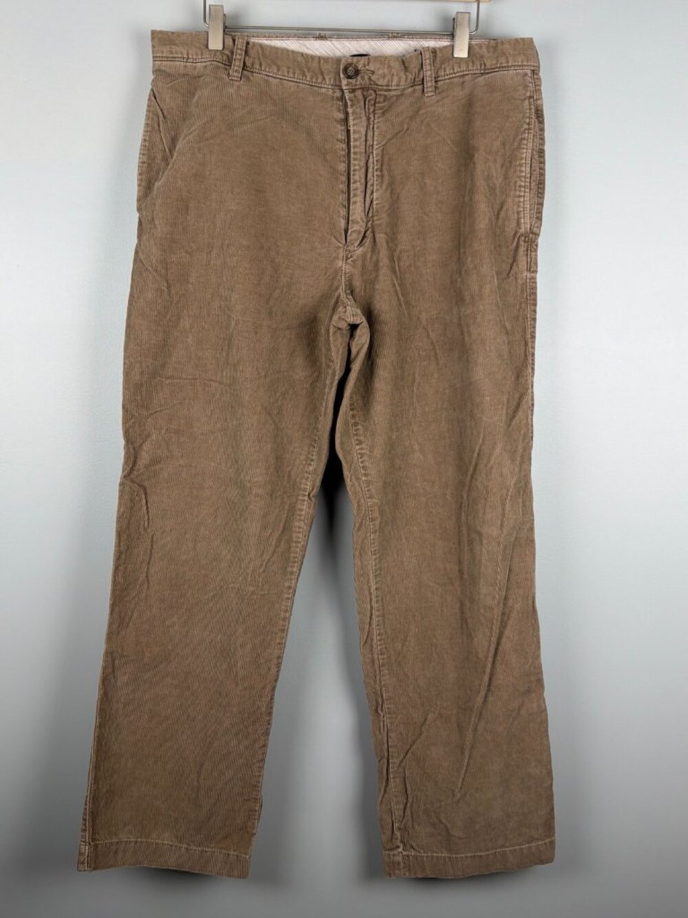 J Crew Corduroy Pants Mens 36x30 Brown Cords Straight Y2K Preppy Grunge Casual